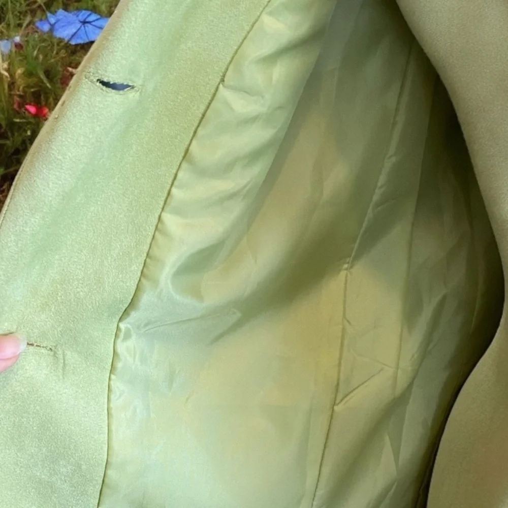 Green Faux Suede Blazer Jacket By Kim Roger’s Signature